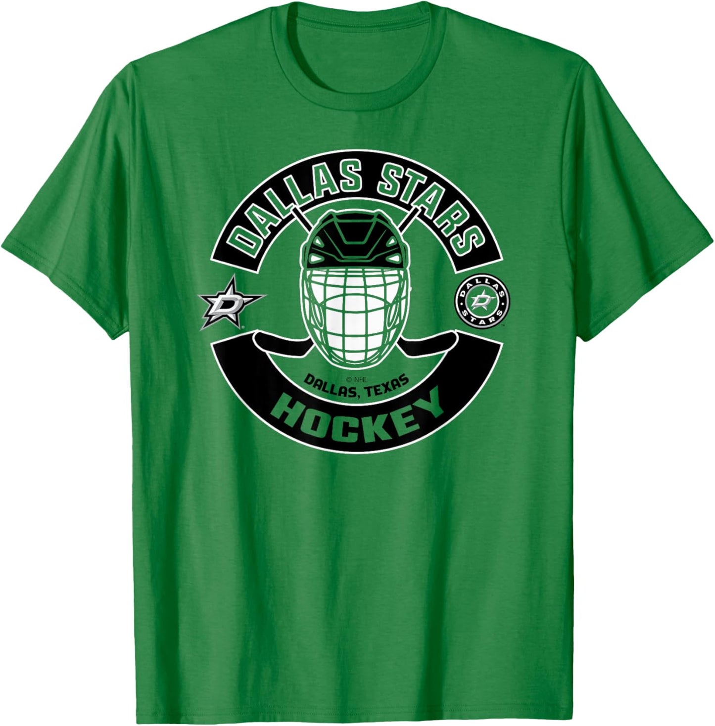 Dallas Stars Mask Green Officially Licensed T-Shirt - T-Shirt | Irish Green