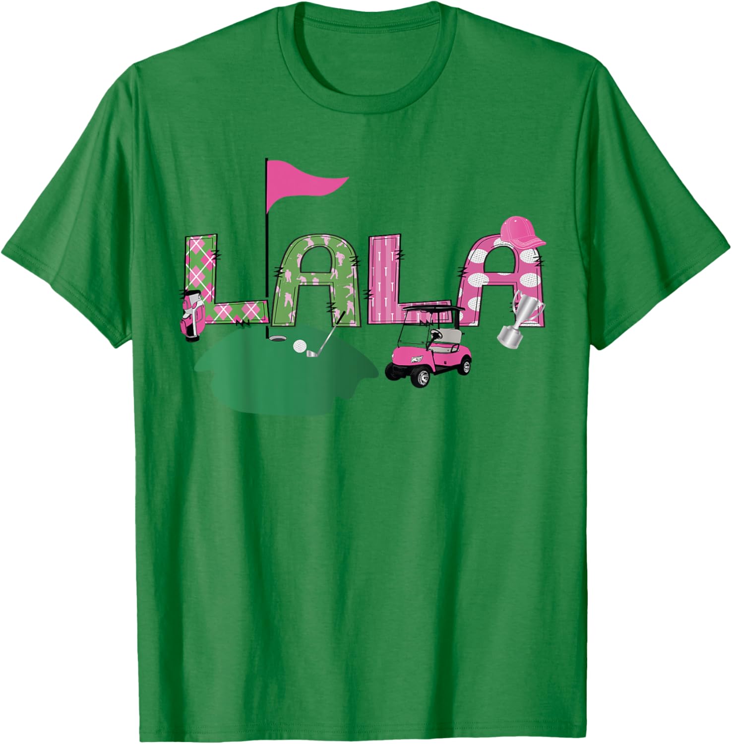 Golf Lala Hole In One Golf 1St Birthday Party T-Shirt - T-Shirt | Irish Green