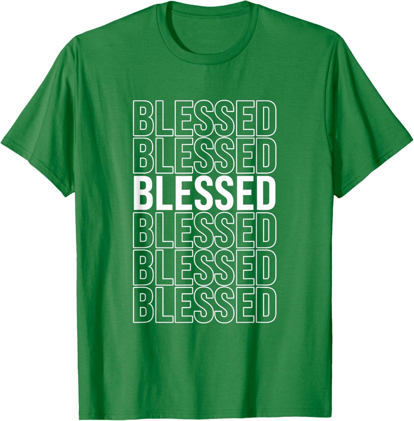University Varsity-Gold Blessed all Yellow T-Shirt - T-Shirt | Irish Green