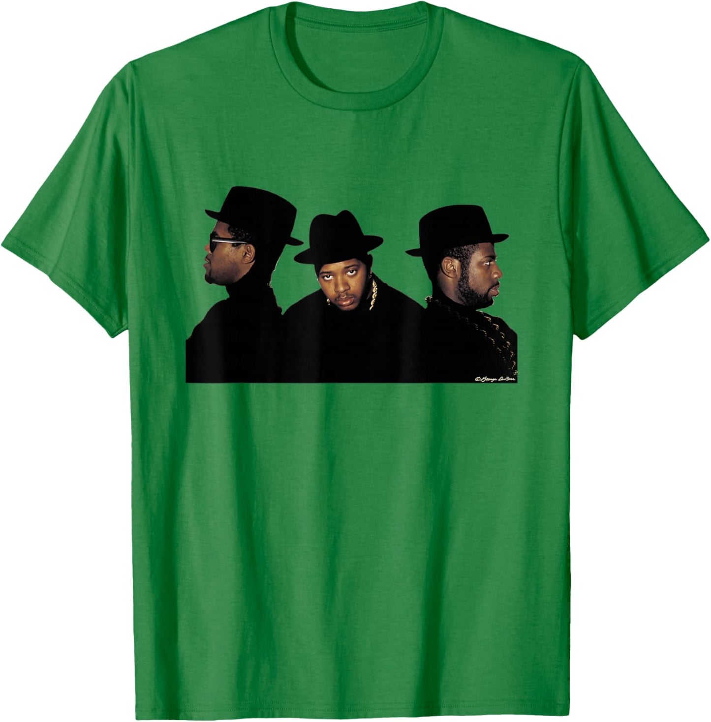 Run-DMC Hip Hop Group Photo By George DuBose T-Shirt - T-Shirt | Irish Green