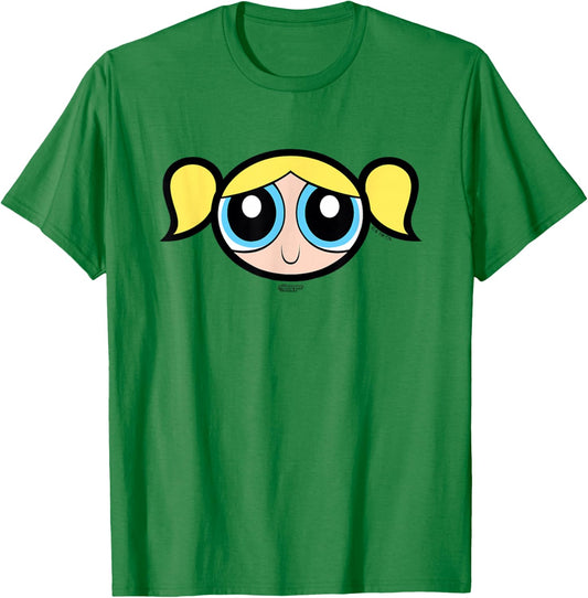 The Powerpuff Girls Bubbles Face T-Shirt - T-Shirt | Irish Green