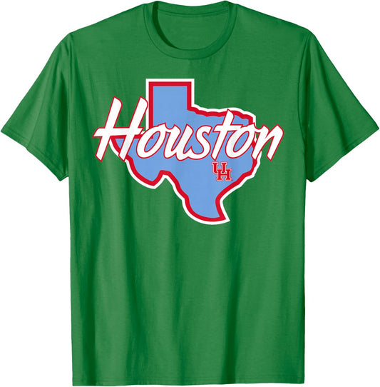 University of Houston | Houston Blue Collection State Icon T-Shirt - T-Shirt | Irish Green
