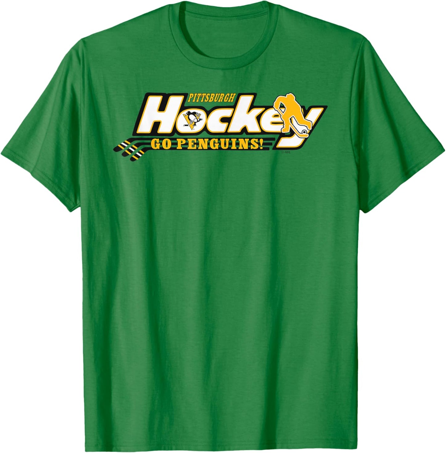 Pittsburgh Penguins Hockey Gray Officially Licensed T-Shirt - T-Shirt | Irish Green