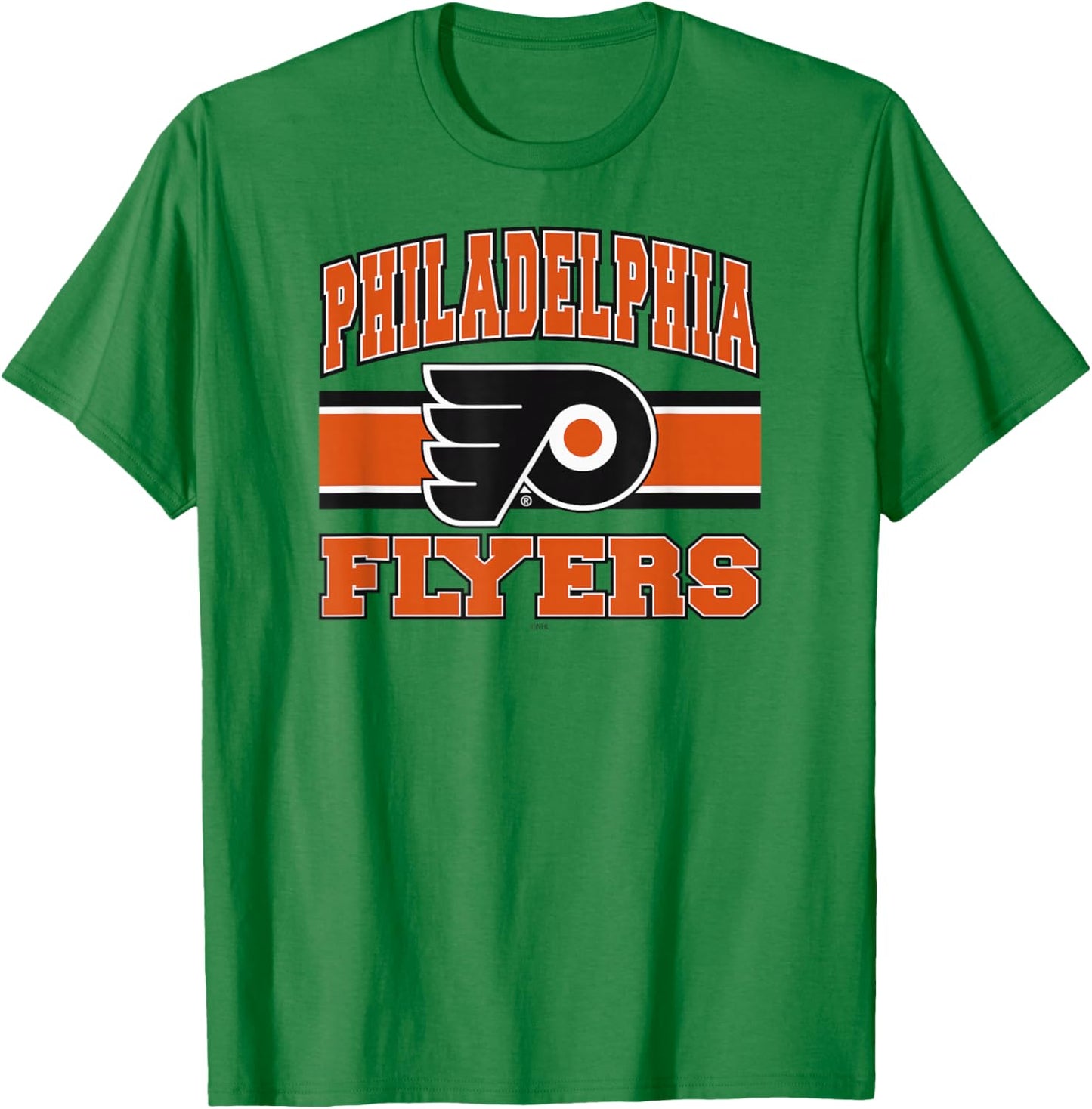 Philadelphia Flyers Stripe Gray Officially Licensed T-Shirt - T-Shirt | Irish Green