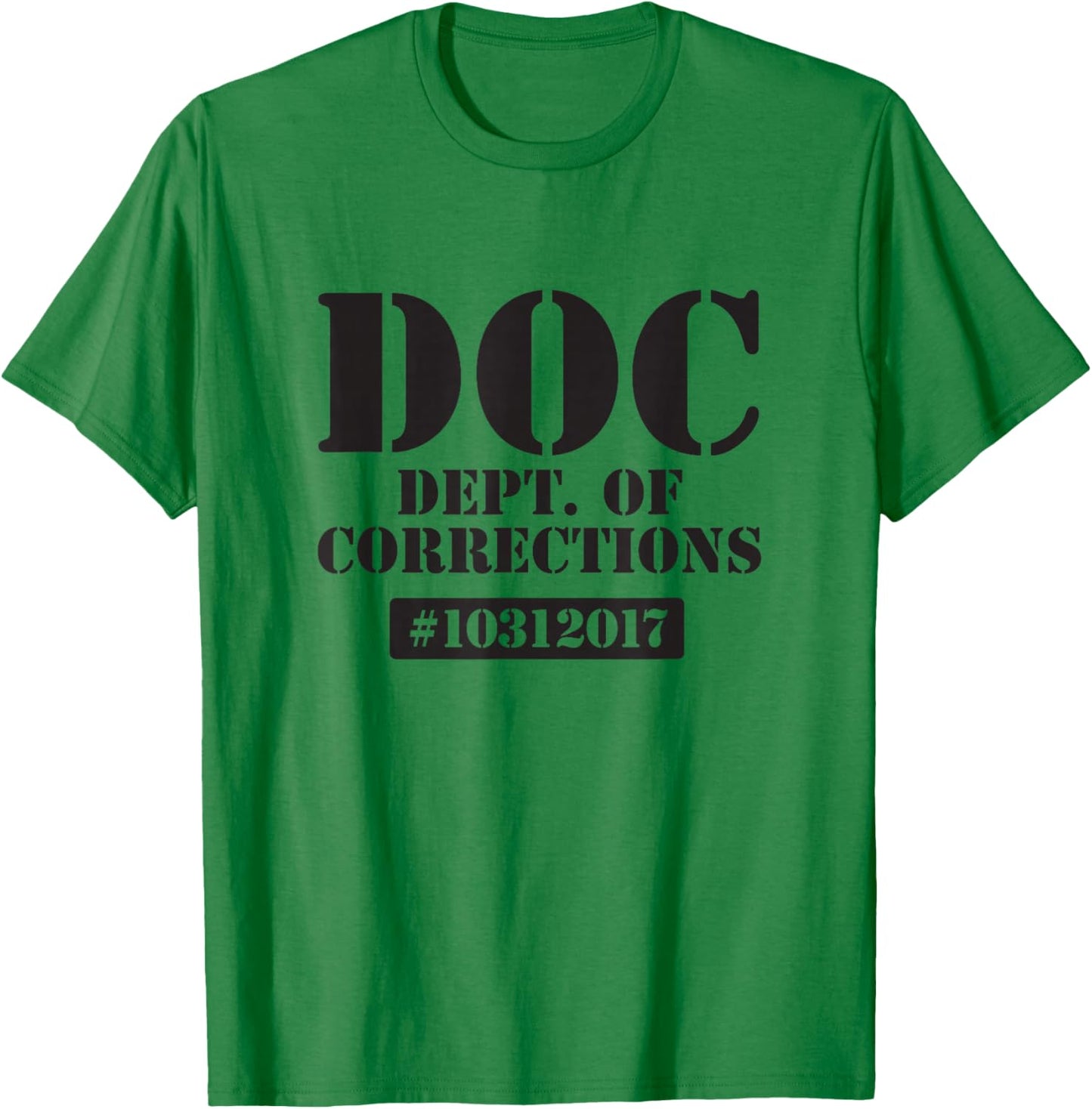 Dept of Corrections Halloween Jail Inmate Prisoner Costume T-Shirt - T-Shirt | Irish Green