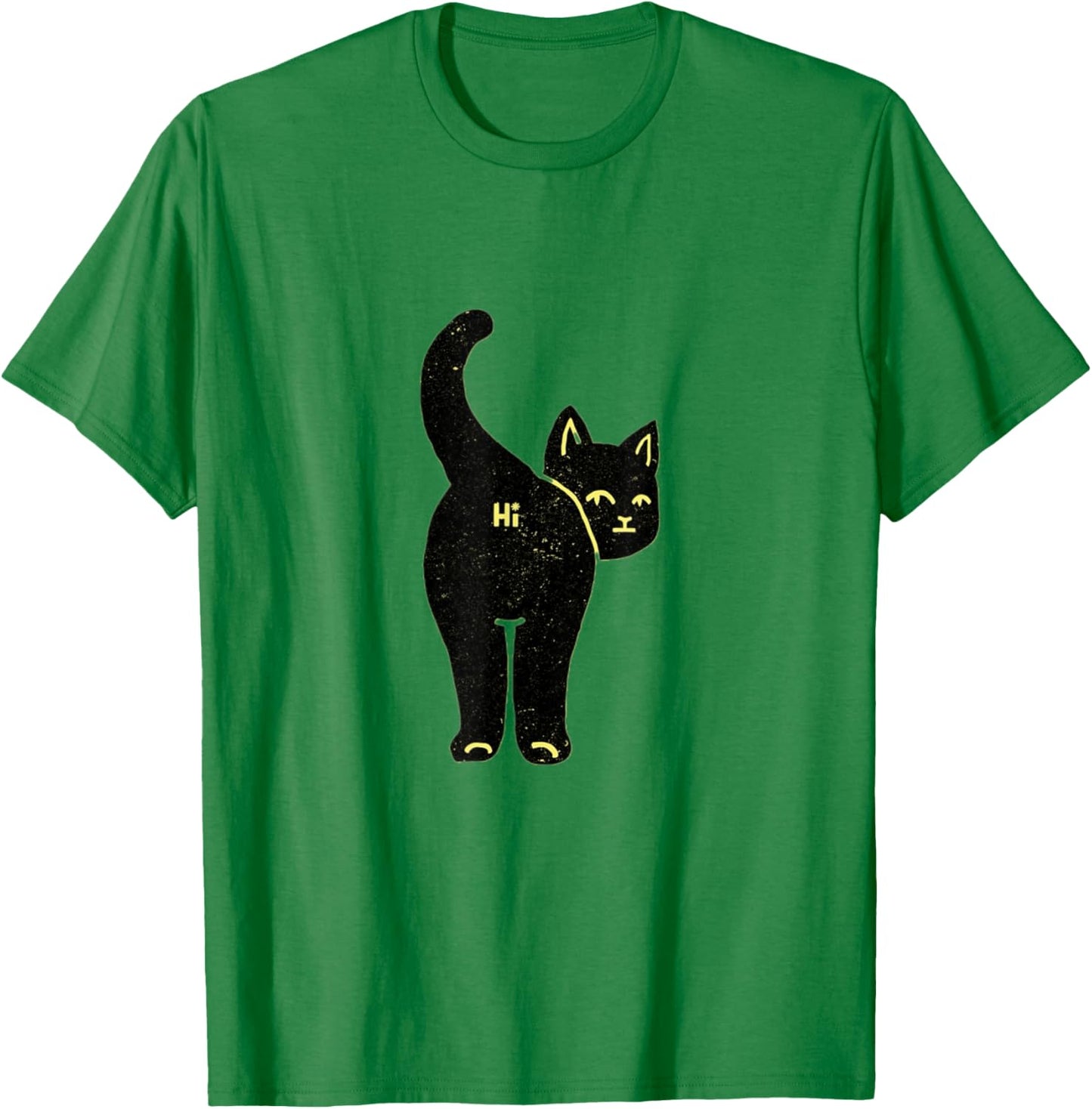 Hello Cat Butt Hi T-Shirt - T-Shirt | Irish Green