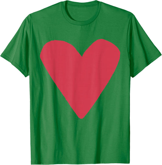 Red Heart Pink T-Shirt - T-Shirt | Irish Green