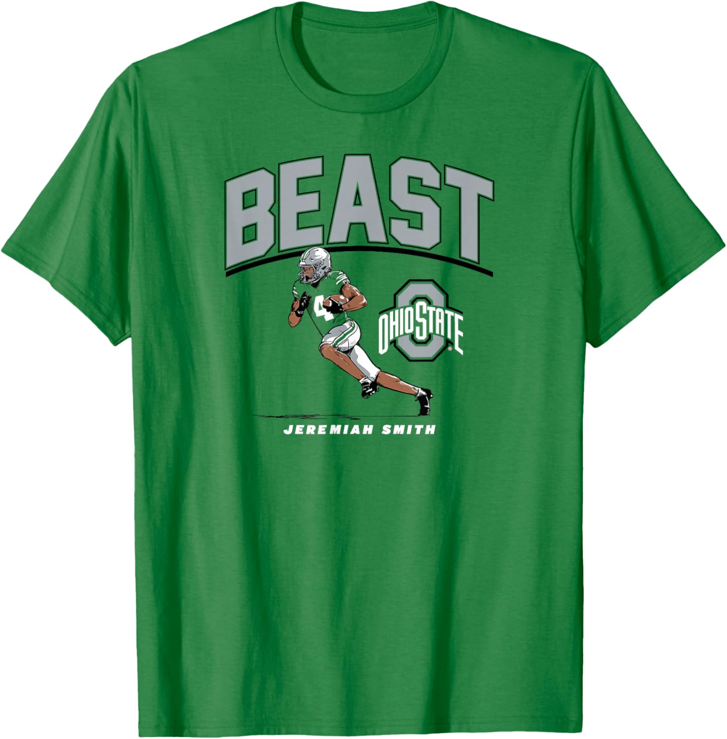 Jeremiah Smith - Beast (Red) - Ohio State Football T-Shirt - T-Shirt | Irish Green