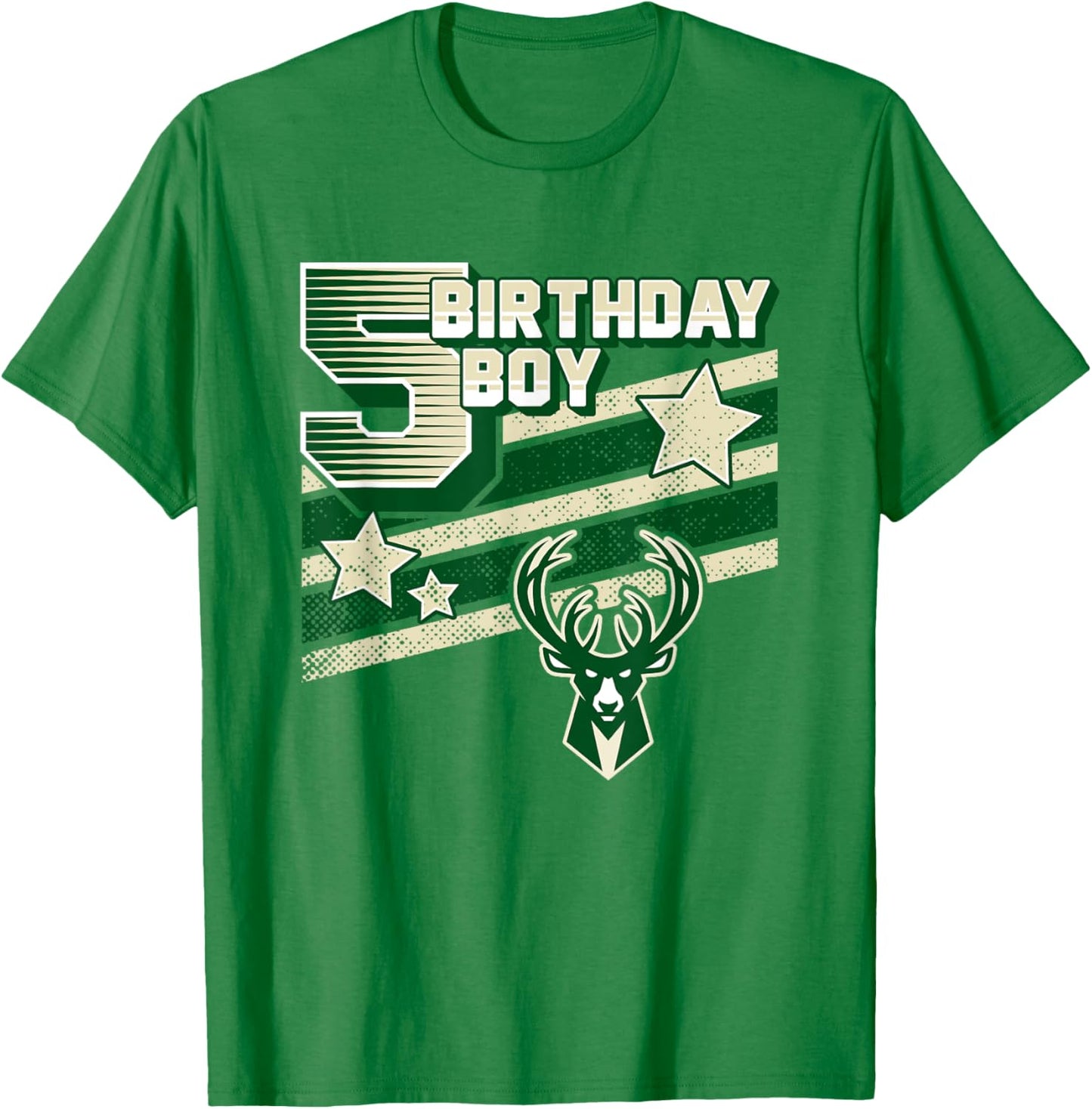 NBA Milwaukee Bucks 5th Birthday Boy T-Shirt - T-Shirt | Irish Green