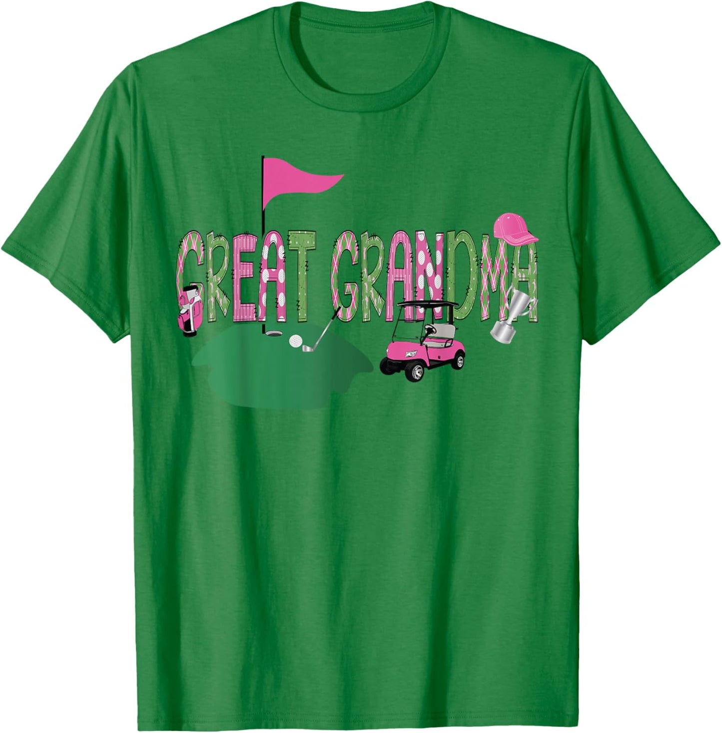 Golf Great Grandma Hole In One Golf 1St Birthday Party T-Shirt - T-Shirt | Irish Green