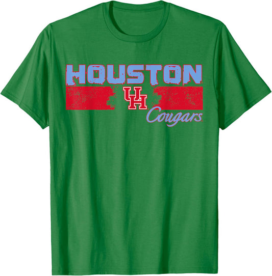 University of Houston | Houston Blue Collection Bar Logo T-Shirt - T-Shirt | Irish Green