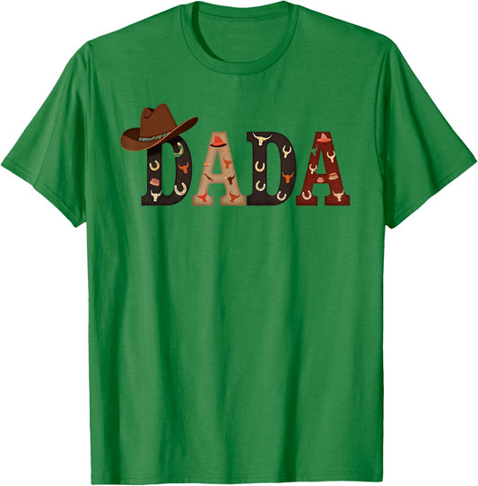 Dad And Mom Birthday Boy Dada Western Rodeo Family Matching T-Shirt - T-Shirt | Irish Green
