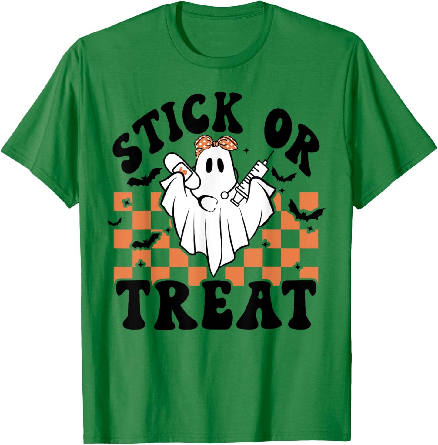 Stick Or Treat T-Shirt - T-Shirt | Irish Green