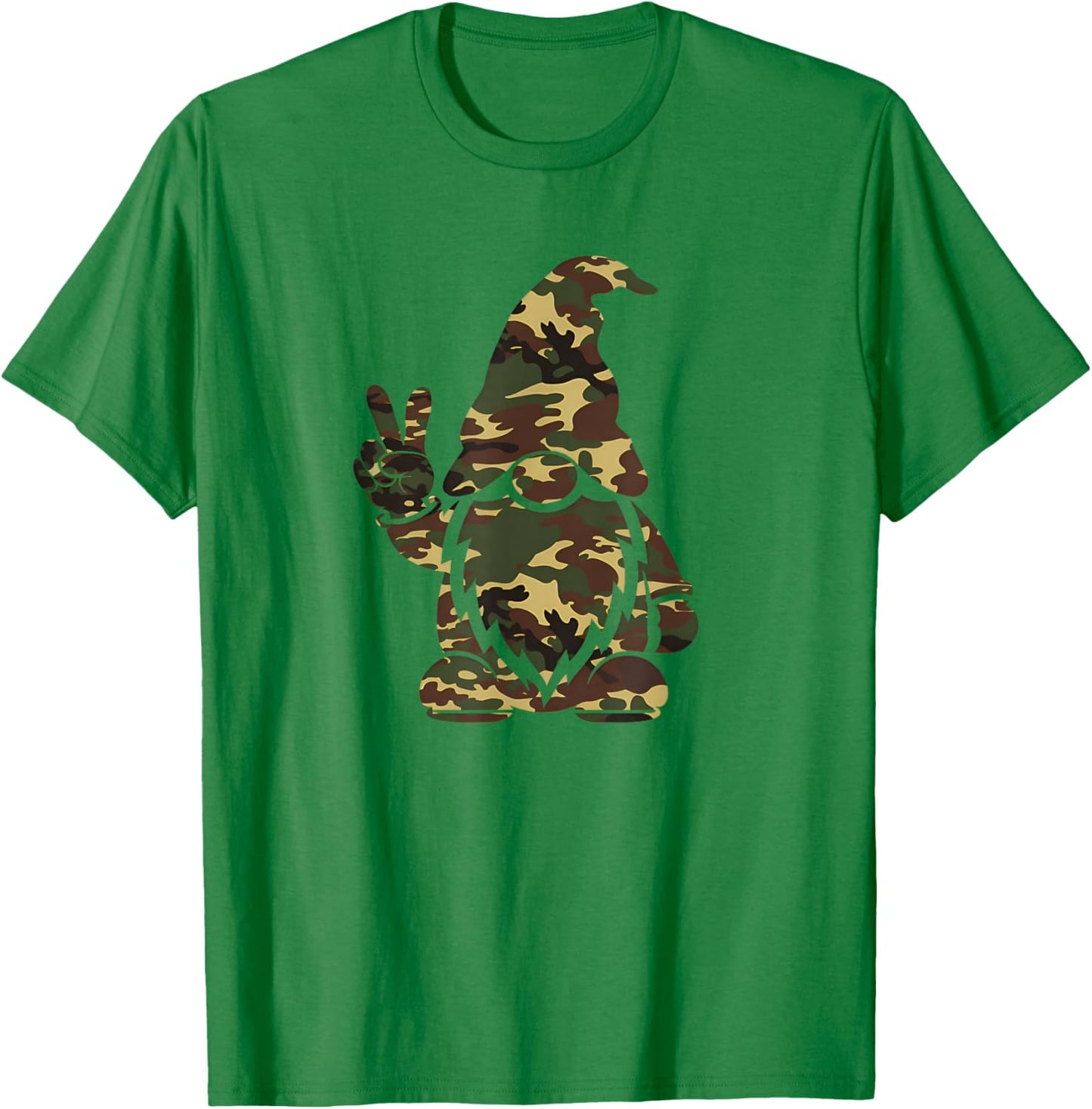 Hello Hunting Season Christmas Camouflage Camo Gnome Lover T-Shirt - T-Shirt | Irish Green