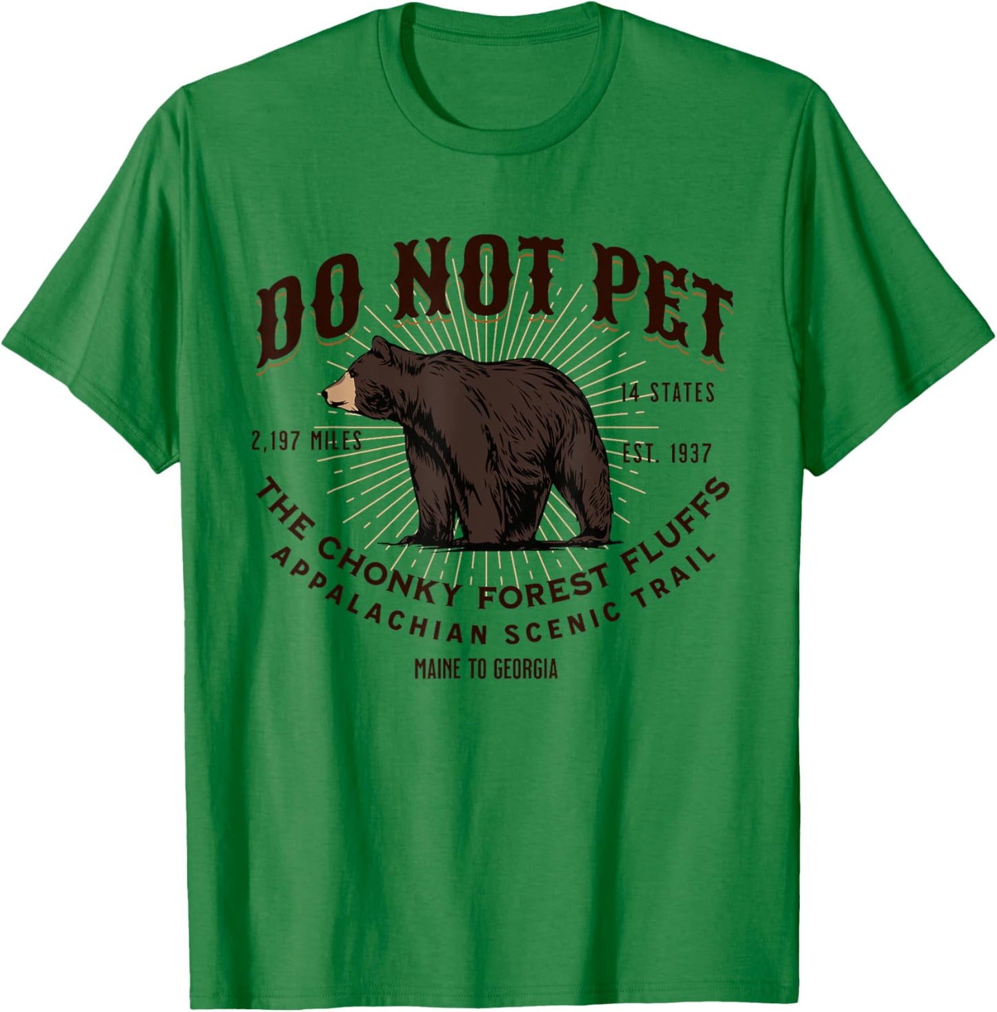 Appalachian Trail Scenic Hiking Black Bear Funny Souvenir T-Shirt - T-Shirt | Irish Green