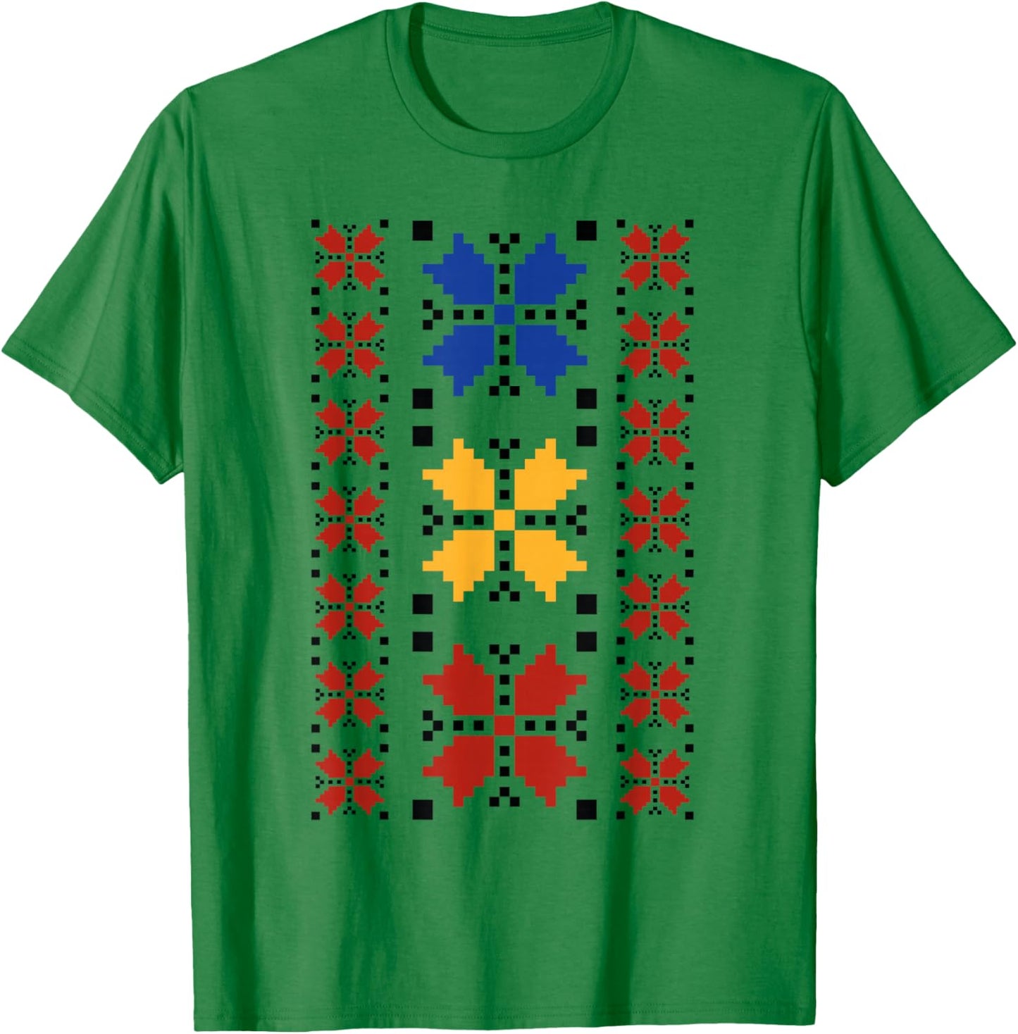 Noi Suntem Romani Traditional Romanian Folk Art Motifs T-Shirt - T-Shirt | Irish Green
