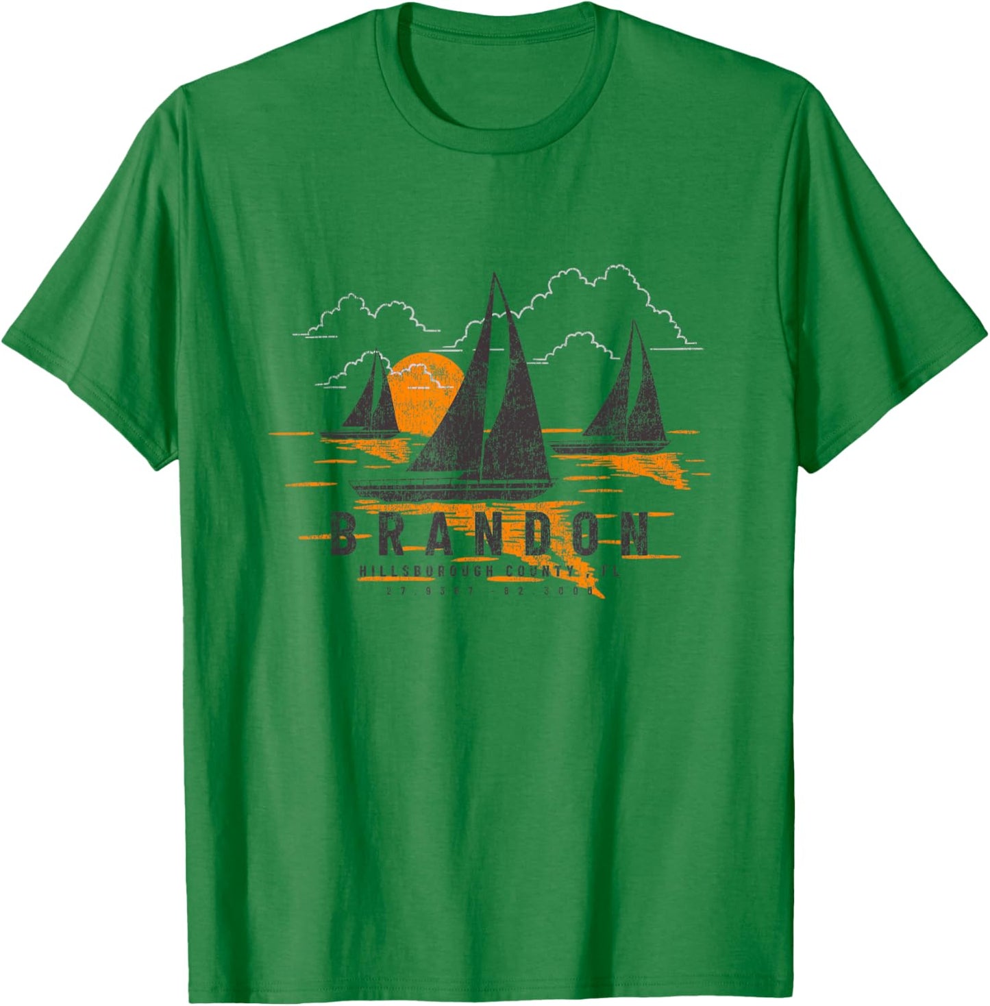 Brandon Florida Travel Sailing Souvenir Brandon T-Shirt - T-Shirt | Irish Green
