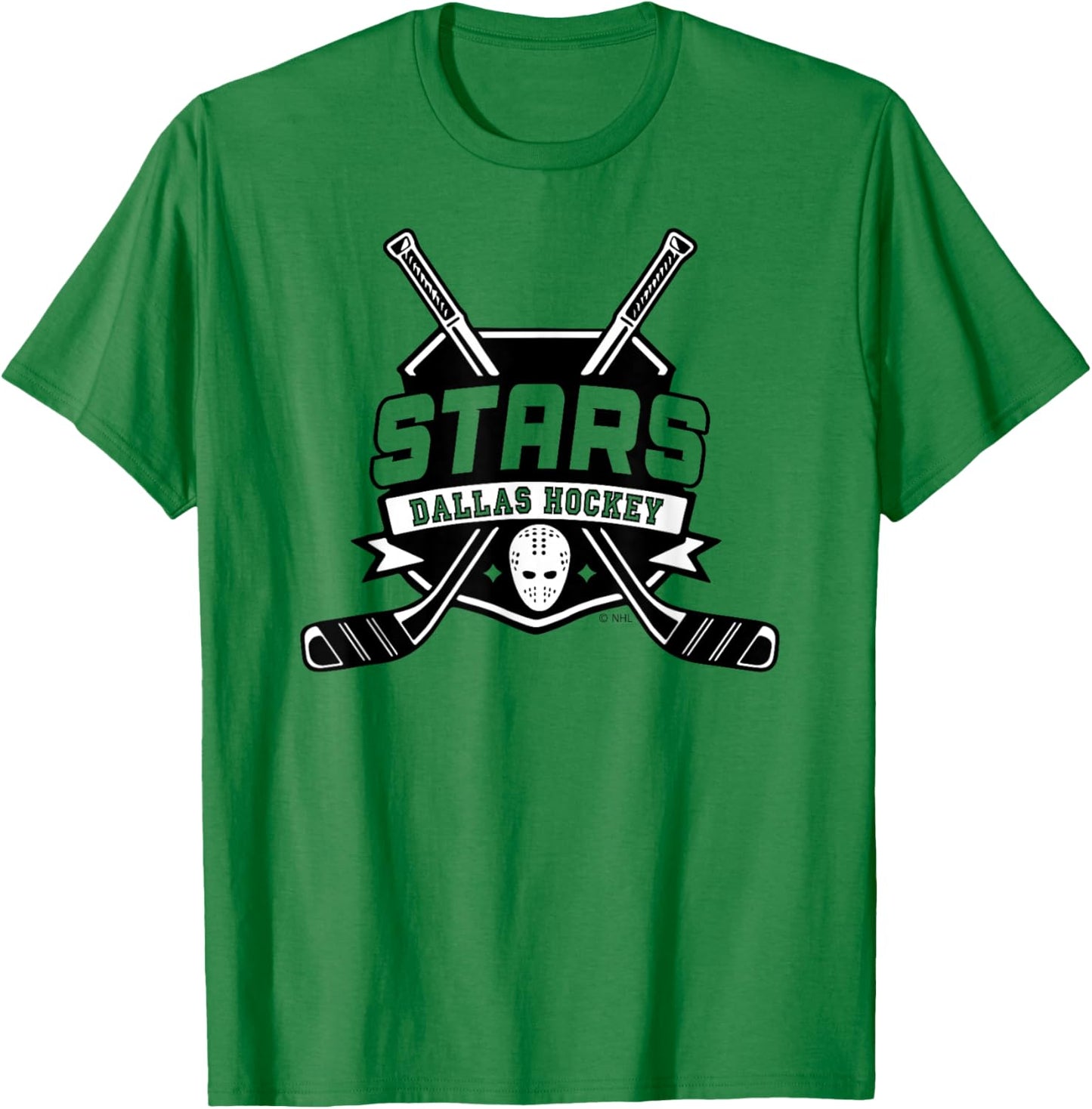 Dallas Stars Hockey Sticks Green Officially Licensed T-Shirt - T-Shirt | Irish Green