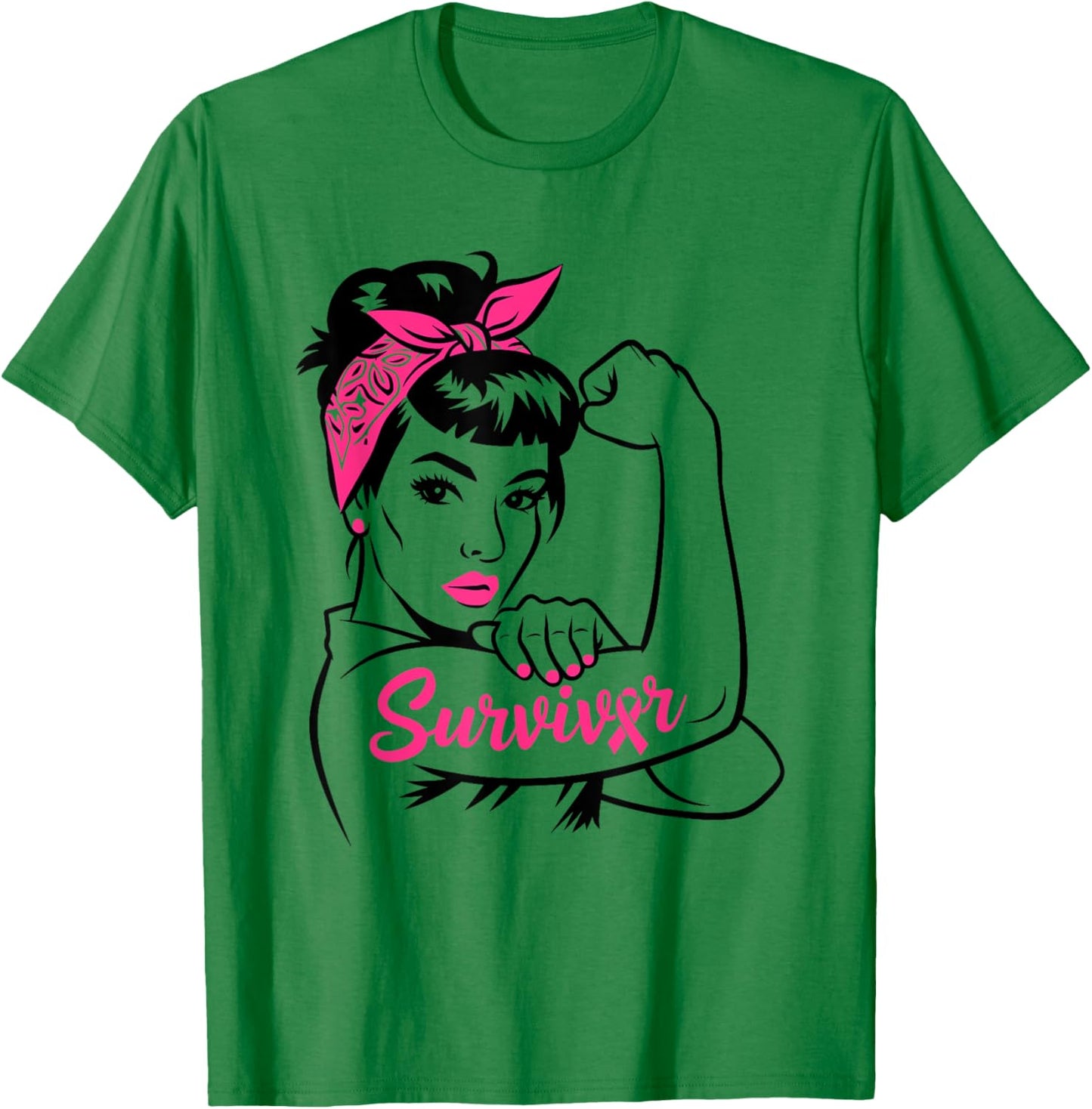 Breast Cancer Survivor Pink Awareness T-Shirt - T-Shirt | Irish Green