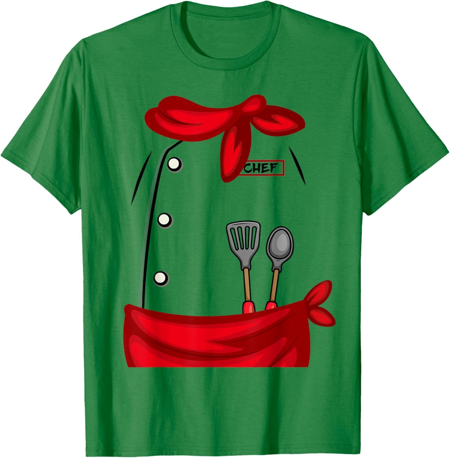 Funny Chef Uniform Cosplay DIY Costume Happy Halloween Day T-Shirt - T-Shirt | Irish Green