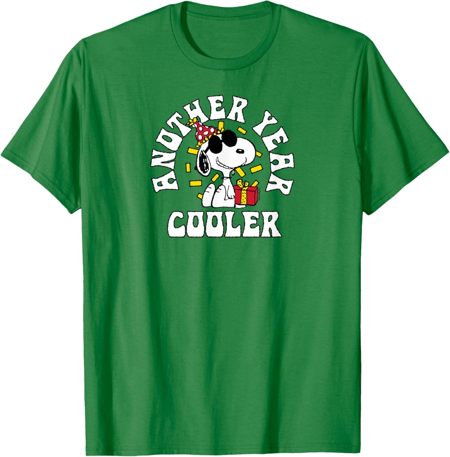 Peanuts - Snoopy Birthday Another Year Cooler T-Shirt - T-Shirt | Irish Green