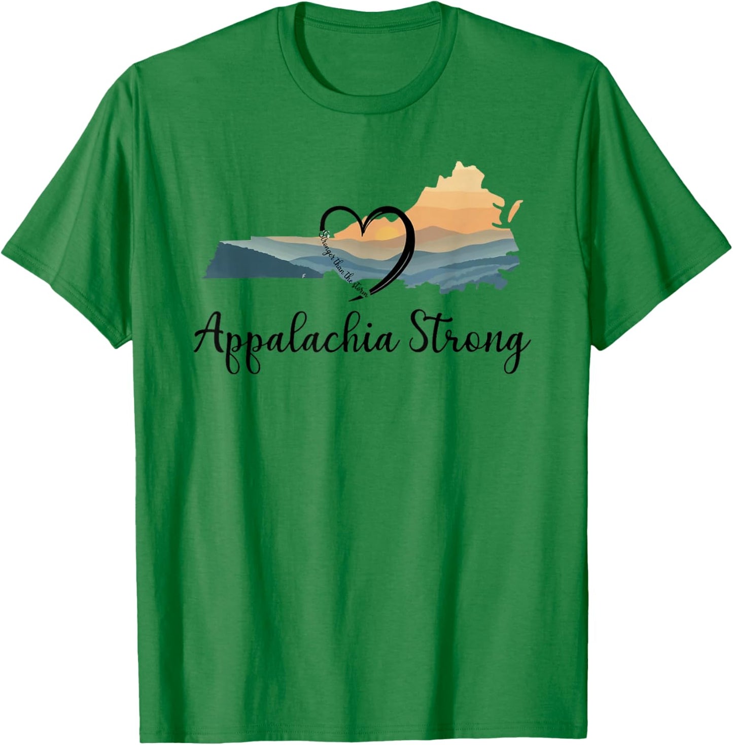 Appalachia Strong NC Mountains T-Shirt - T-Shirt | Irish Green