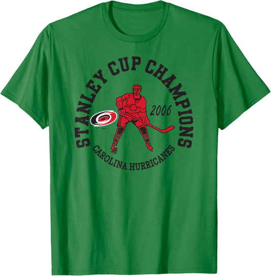 Carolina Hurricanes Stanley Cup Champions 2006 Gray T-Shirt - T-Shirt | Irish Green