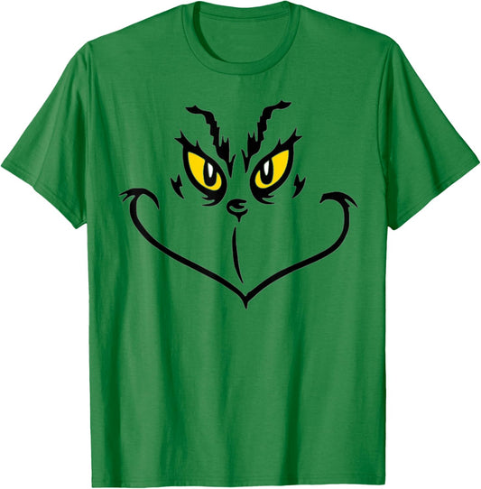 Funny Christmas Elf Face Outfit | Funny Christmas T-Shirt - T-Shirt | Irish Green