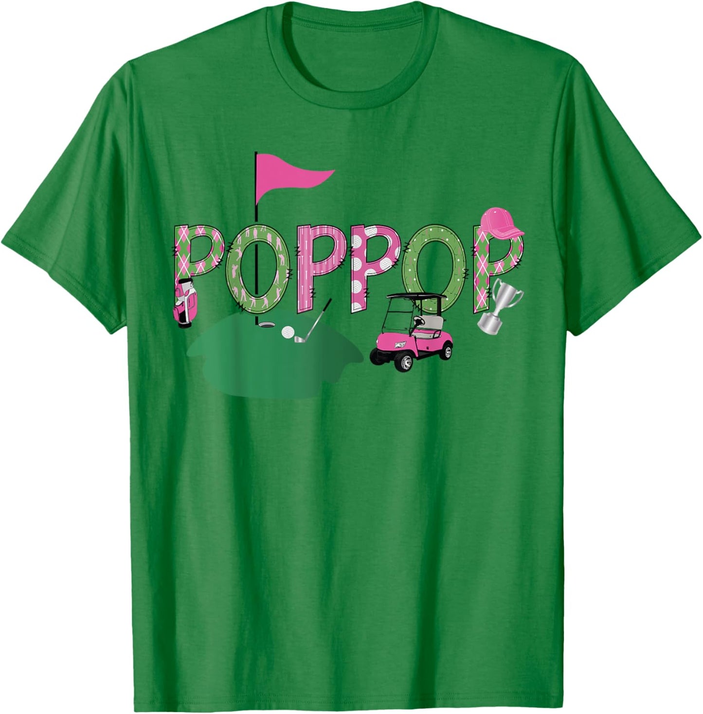 Golf PopPop Hole In One Golf 1St Birthday Party T-Shirt - T-Shirt | Irish Green