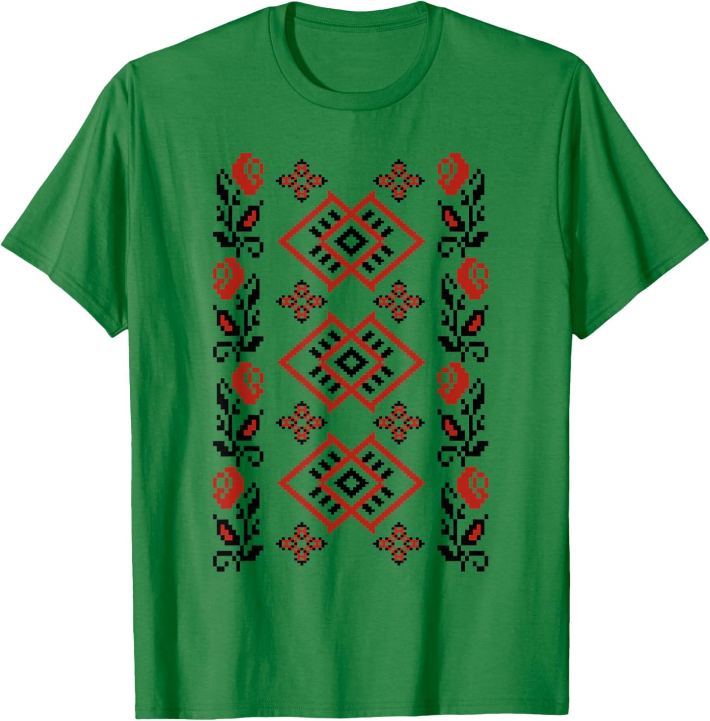 Noi Suntem Romani Traditional Romanian Folk Art Motifs T-Shirt - T-Shirt | Irish Green