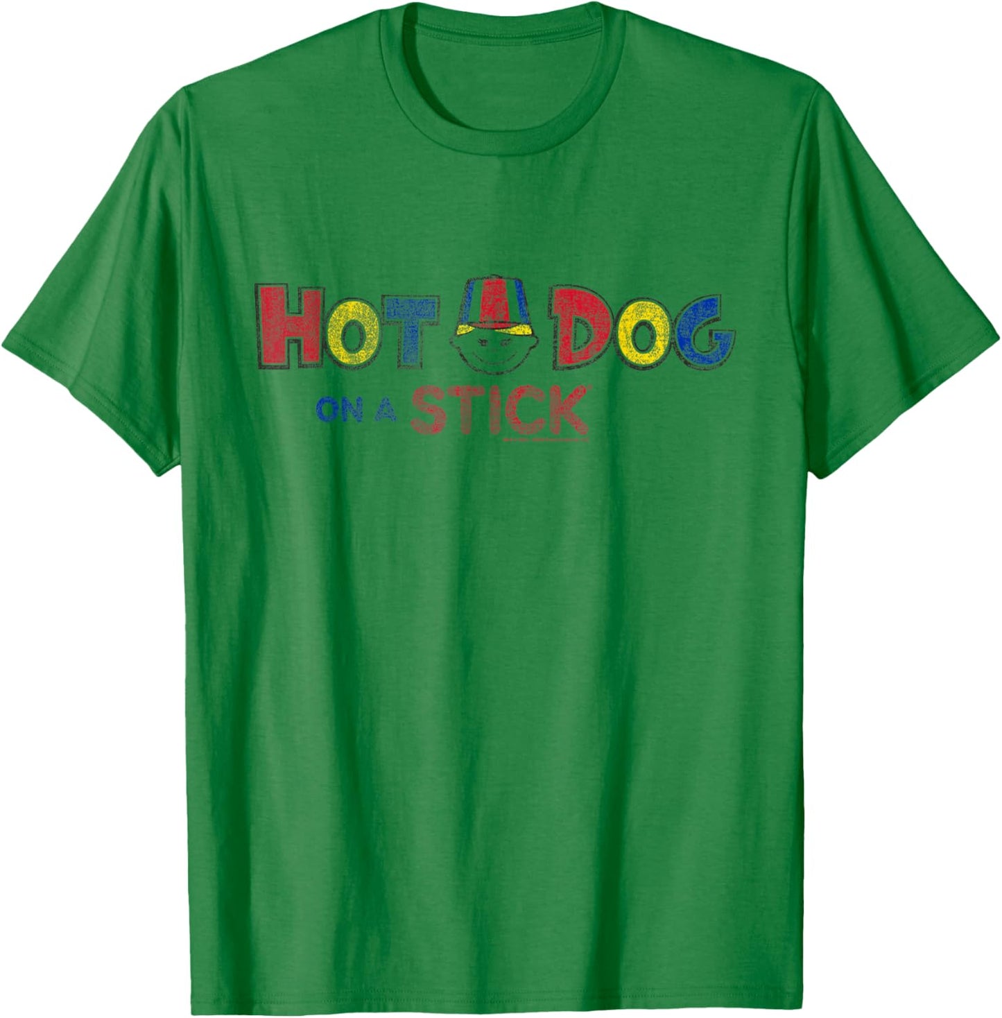 Hot Dog on a Stick Vintage Distressed American Fast Food T-Shirt - T-Shirt | Irish Green