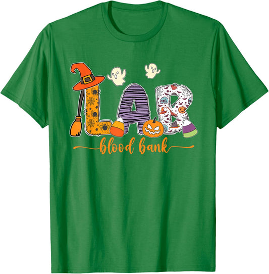 Phlebotomist Medical Lab Science Halloween Laboratory Tech T-Shirt - T-Shirt | Irish Green