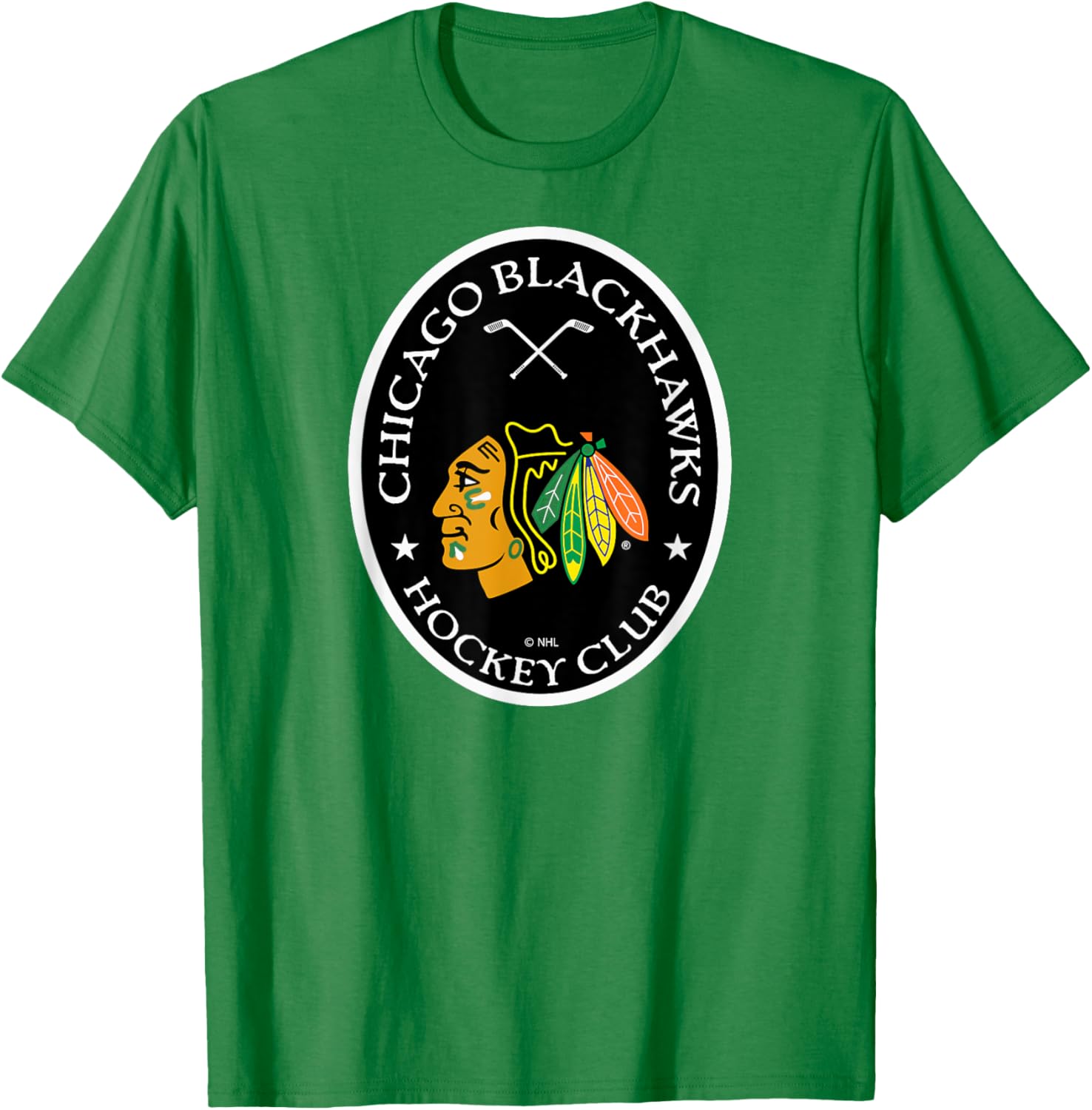 Chicago Blackhawks Iconic Red Officially Licensed T-Shirt - T-Shirt | Irish Green