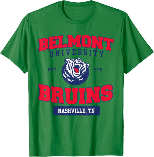 Belmont Bruins | Official NCAA University | NCAFBEL04 T-Shirt - T-Shirt | Irish Green