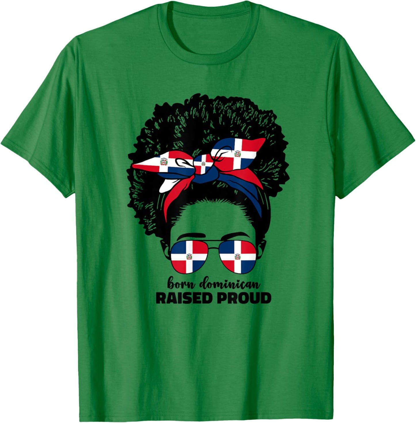 Dominicana Dominican Girl Girls Republic Dominicana Afro T-Shirt - T-Shirt | Irish Green