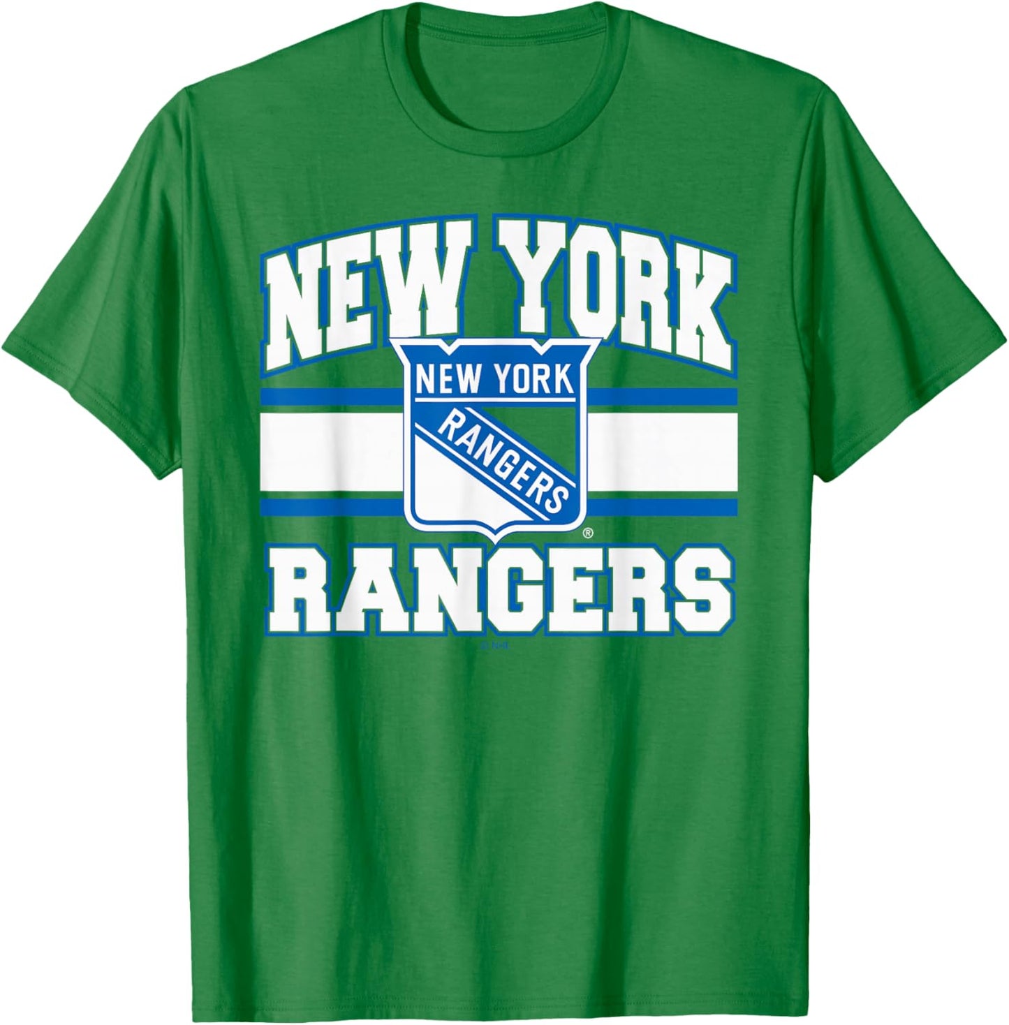 New York Rangers Stripe Red Officially Licensed T-Shirt - T-Shirt | Irish Green