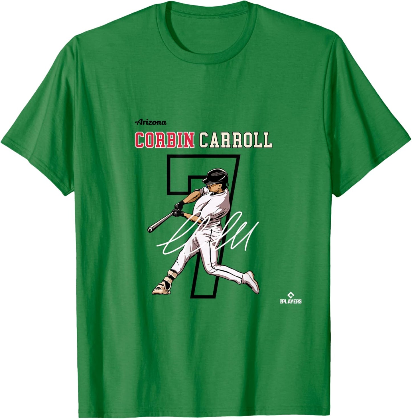 Corbin Carroll | Arizona Baseball Players | MLBCCA3005 T-Shirt - T-Shirt | Irish Green