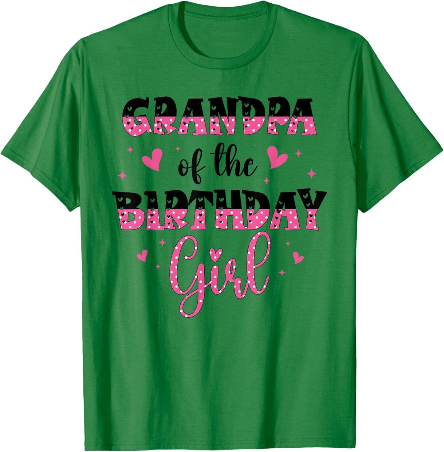 Grandpa of The Birthday Girl Family Matching Bday Party Kids T-Shirt - T-Shirt | Irish Green