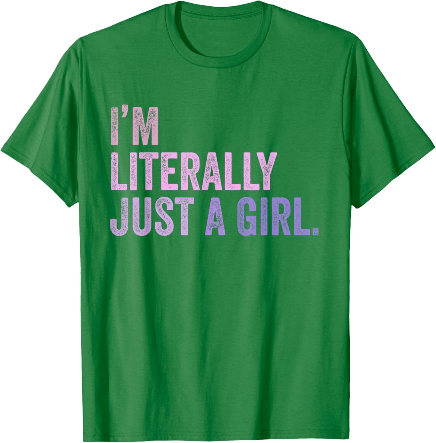 I'm literally just a girl cute coquette bows girl T-Shirt - T-Shirt | Irish Green