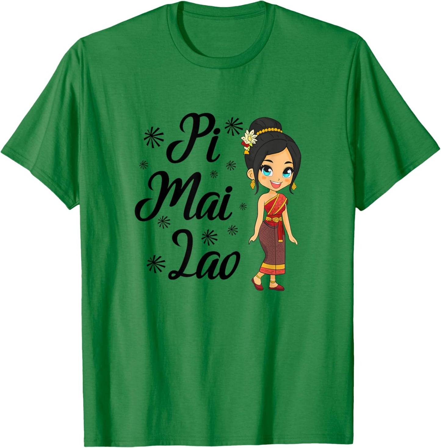 Laos Lao Laotian Happy Lao New Year Pim Mai Lao T-Shirt - T-Shirt | Irish Green