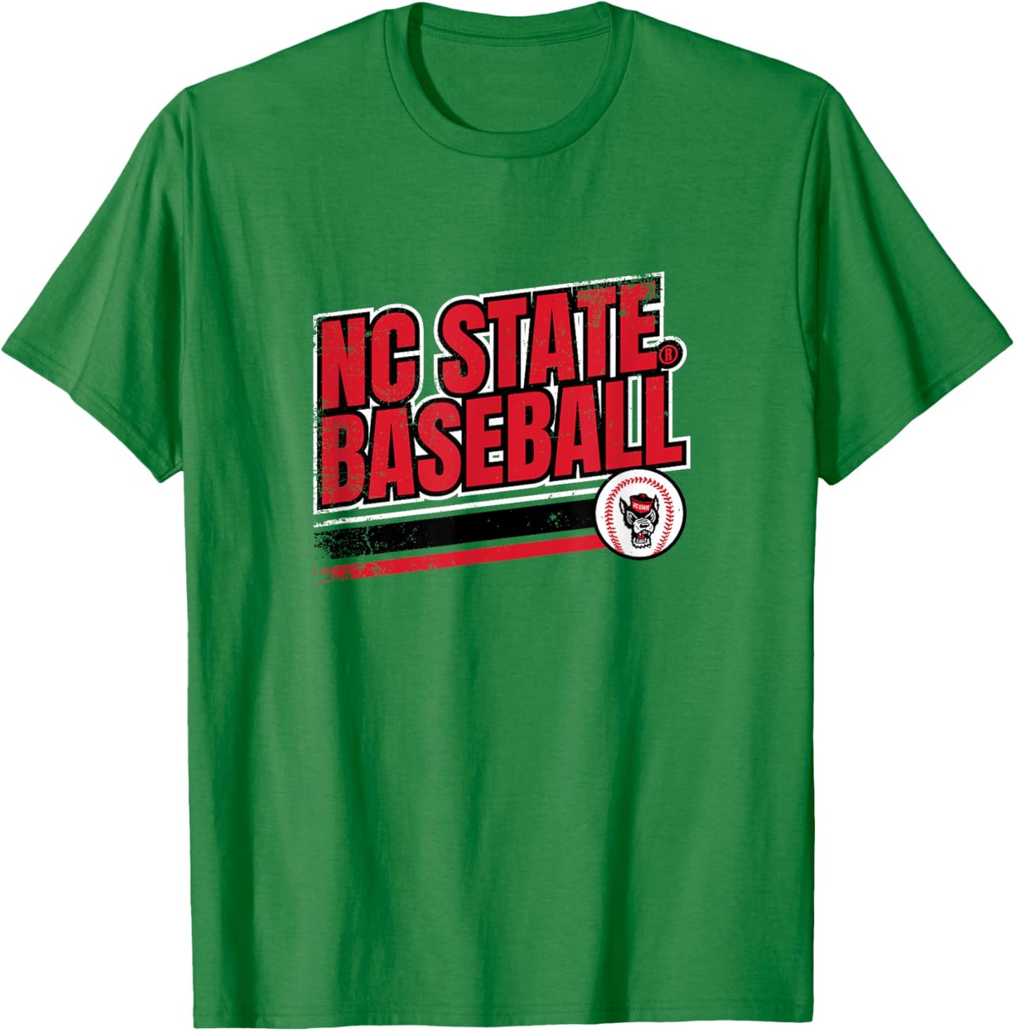NC State Wolfpack: Retro Baseball T-Shirt - T-Shirt | Irish Green