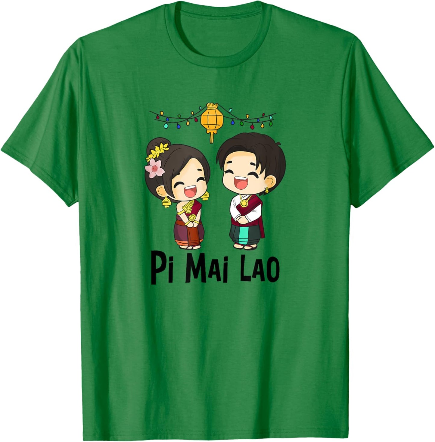 Laos Lao Laotian Happy Lao New Year Pim Mai Lao T-Shirt - T-Shirt | Irish Green