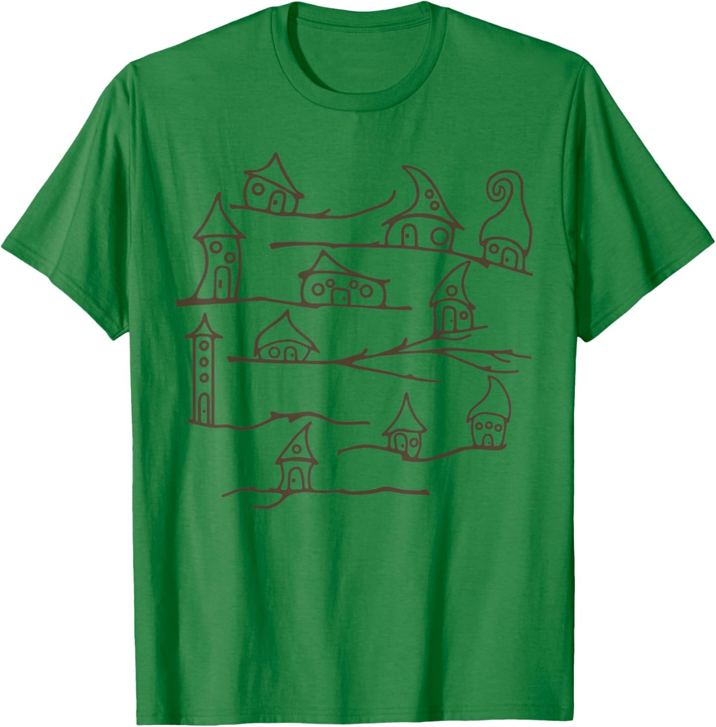 Boho Baby Woodland Fairy Houses T-Shirt - T-Shirt | Irish Green