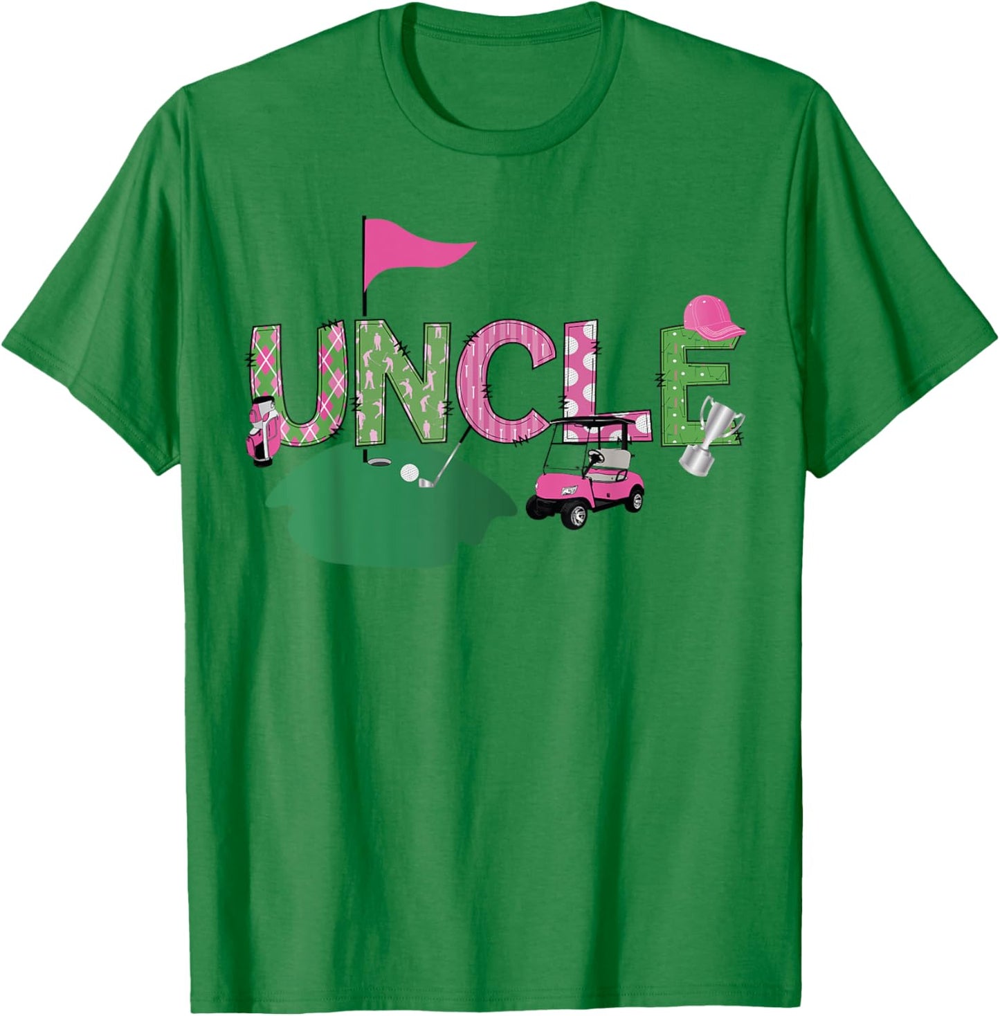 Golf Uncle Hole In One Golf 1St Birthday Party T-Shirt - T-Shirt | Irish Green