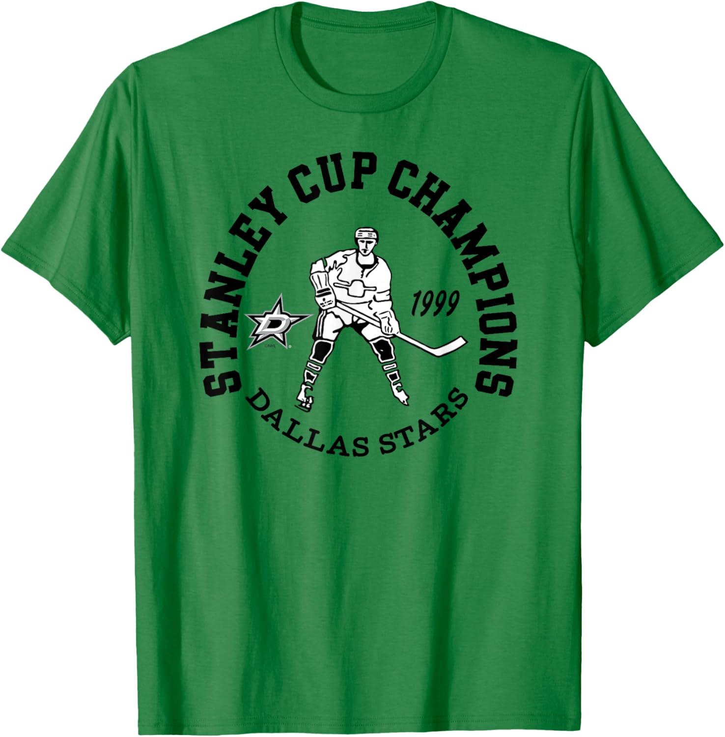 Dallas Stars Stanley Cup Champions 1999 Green T-Shirt - T-Shirt | Irish Green