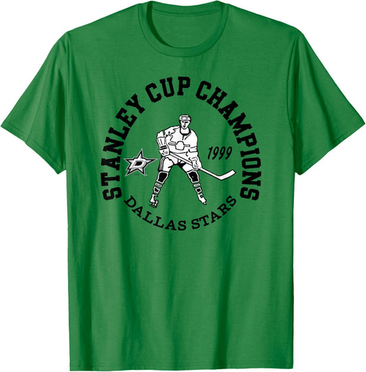 Dallas Stars Stanley Cup Champions 1999 Green T-Shirt - T-Shirt | Irish Green