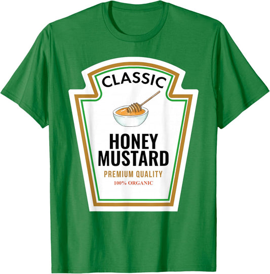 Classic Honey Mustard Label Design Organic Condiment Lover T-Shirt - T-Shirt | Irish Green