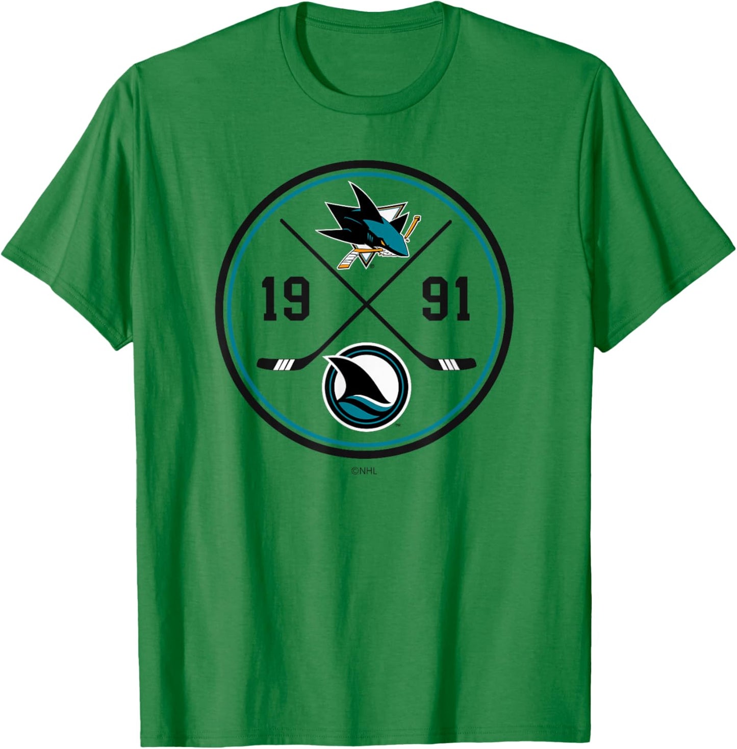 San Jose Sharks Prize Gray Officially Licensed T-Shirt - T-Shirt | Irish Green