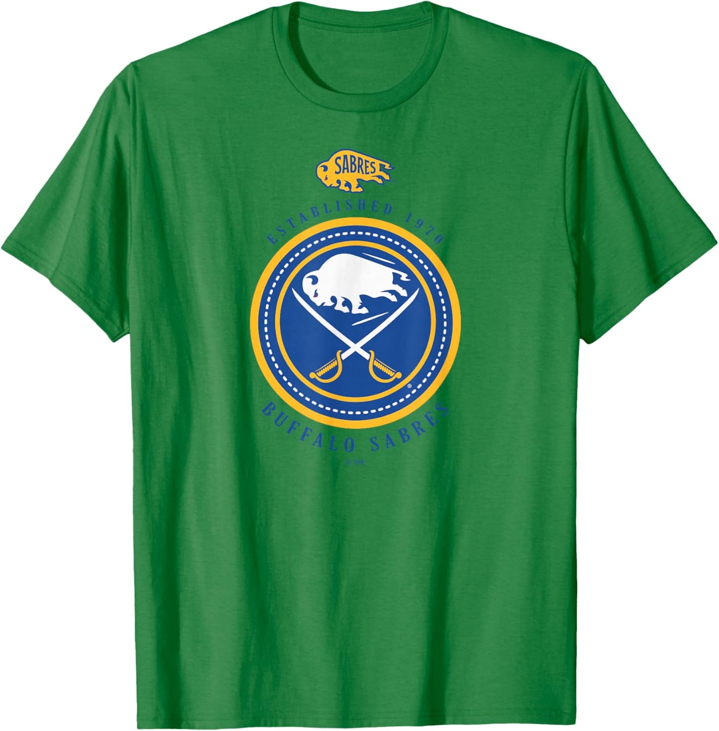 Buffalo Sabres Est 1970 Gray Officially Licensed T-Shirt - T-Shirt | Irish Green