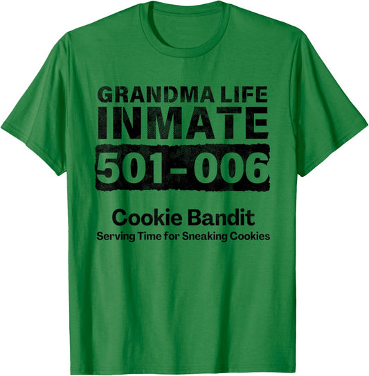 Grandma Life Prisoner Inmate Funny Jail Halloween Costume T-Shirt - T-Shirt | Irish Green